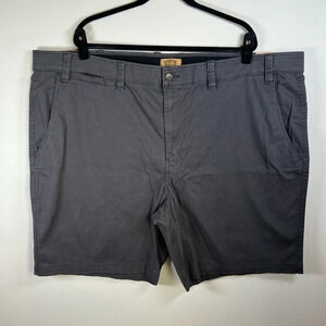 The Foundry Everyday Casual Chino 9.5" Shorts Gray Stretch NEW Mens 52 In Waist